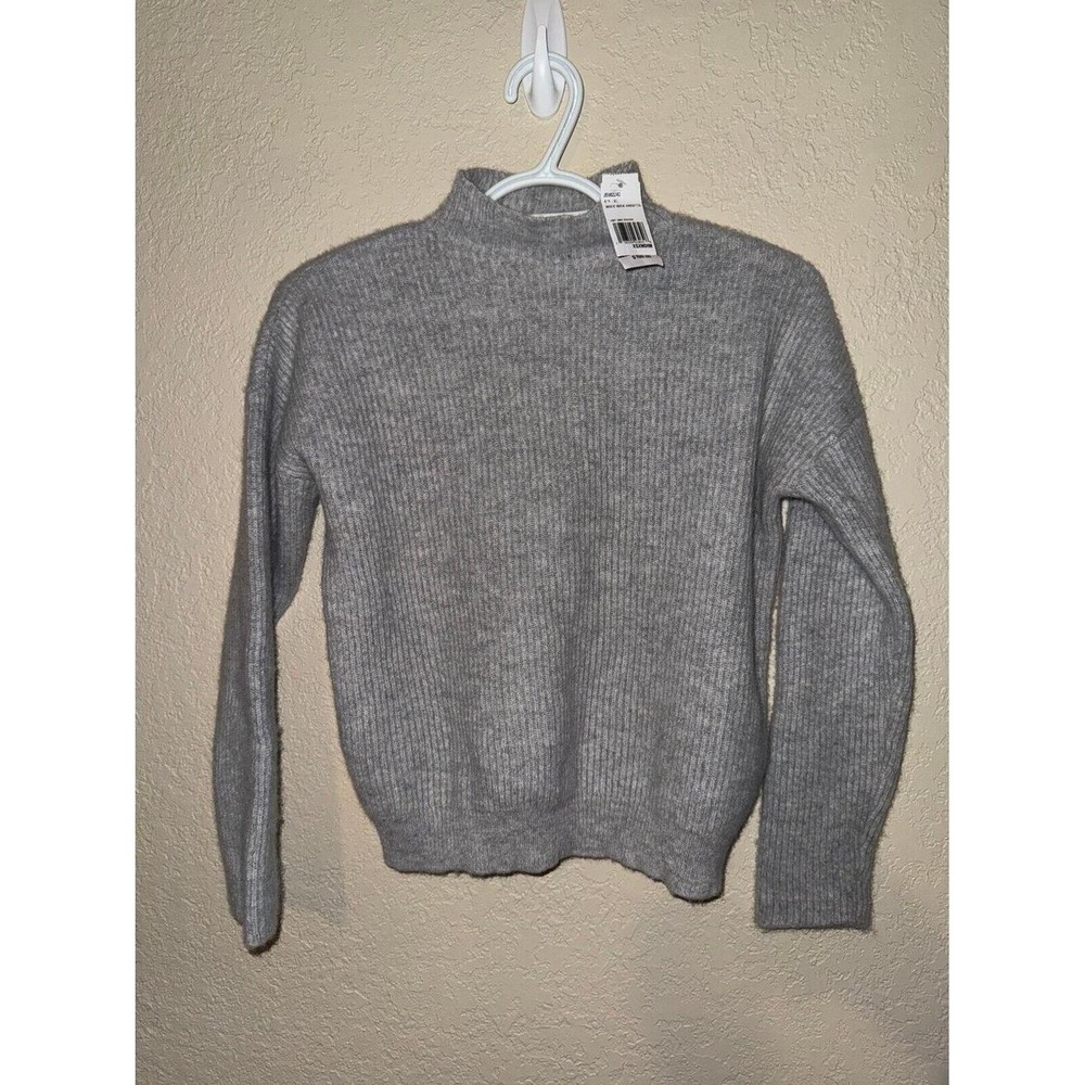 Vineyard Vines 100% Cashmere Mock Neck Sweater XS Light Gray Ribbed NWT